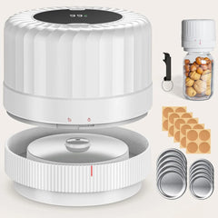 HTPOW electric mason jar vacuum sealer with jar lids and vacuum sealing accessories