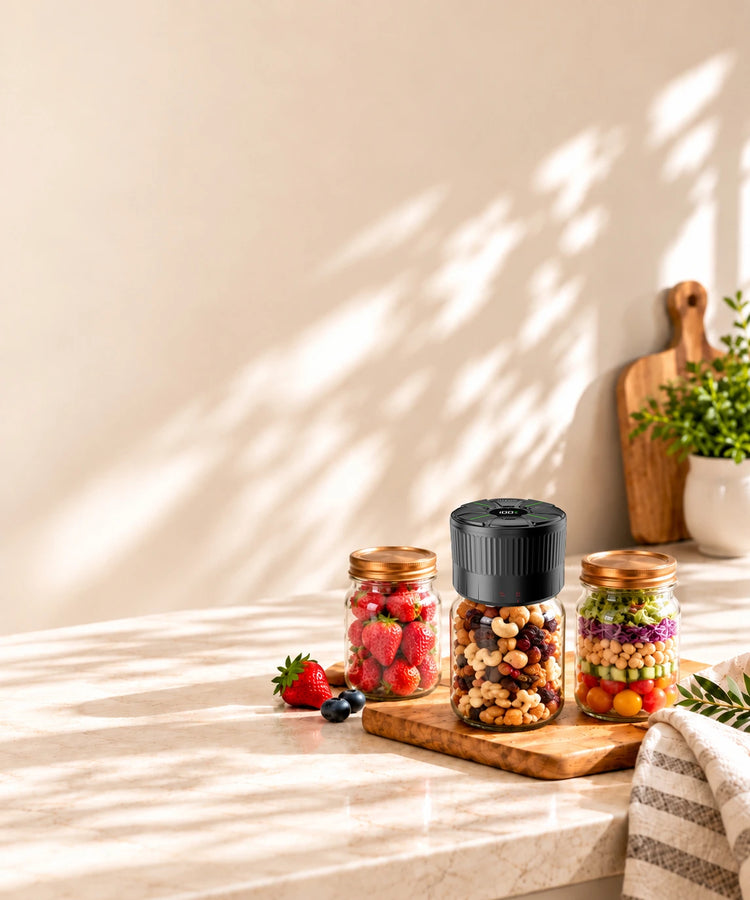 Vacuum seal mason jars to keep food fresh longer