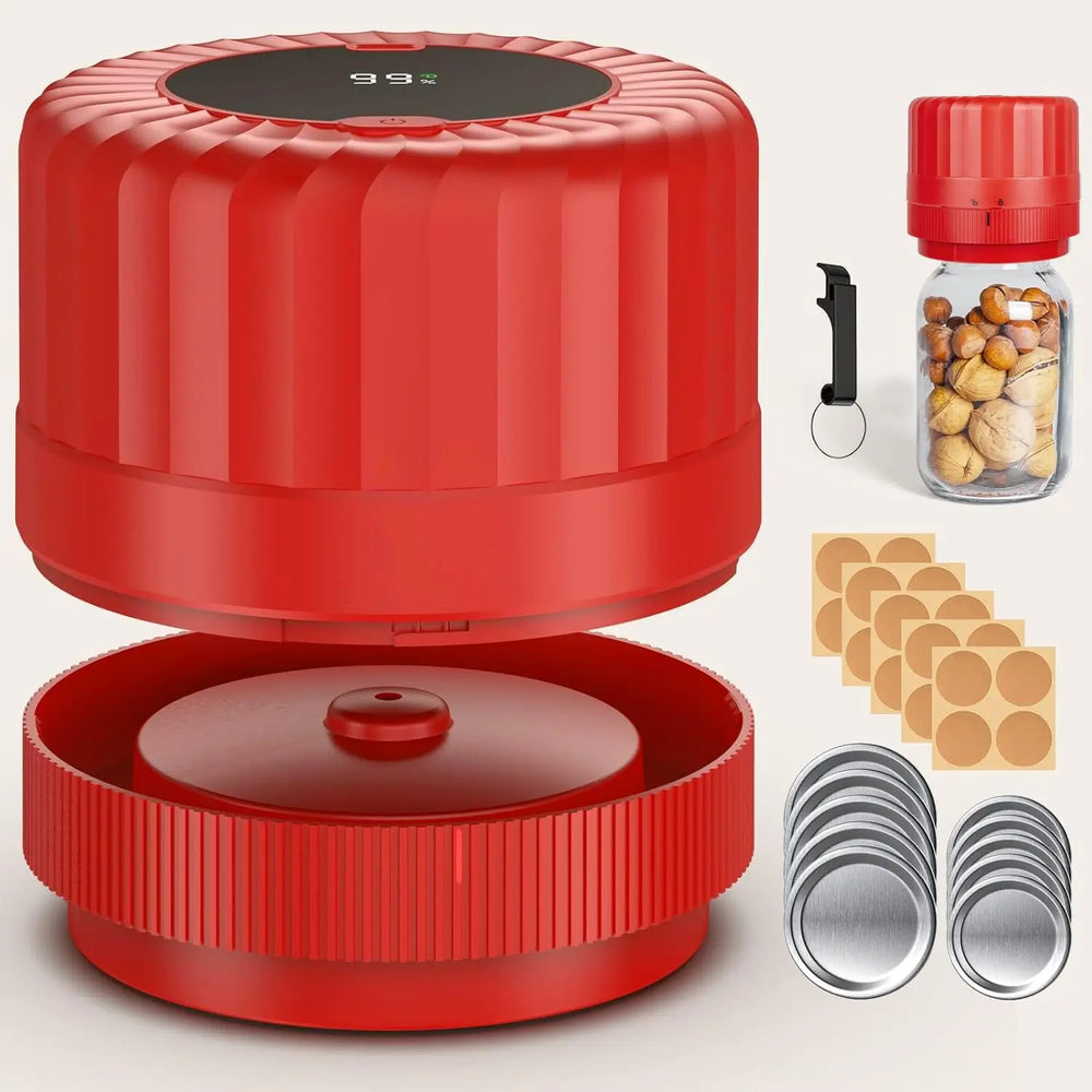 Jar vacuum sealer machine kit for Mason jars with sealing accessories