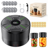 Electric jar sealer with mason jar lids and accessories