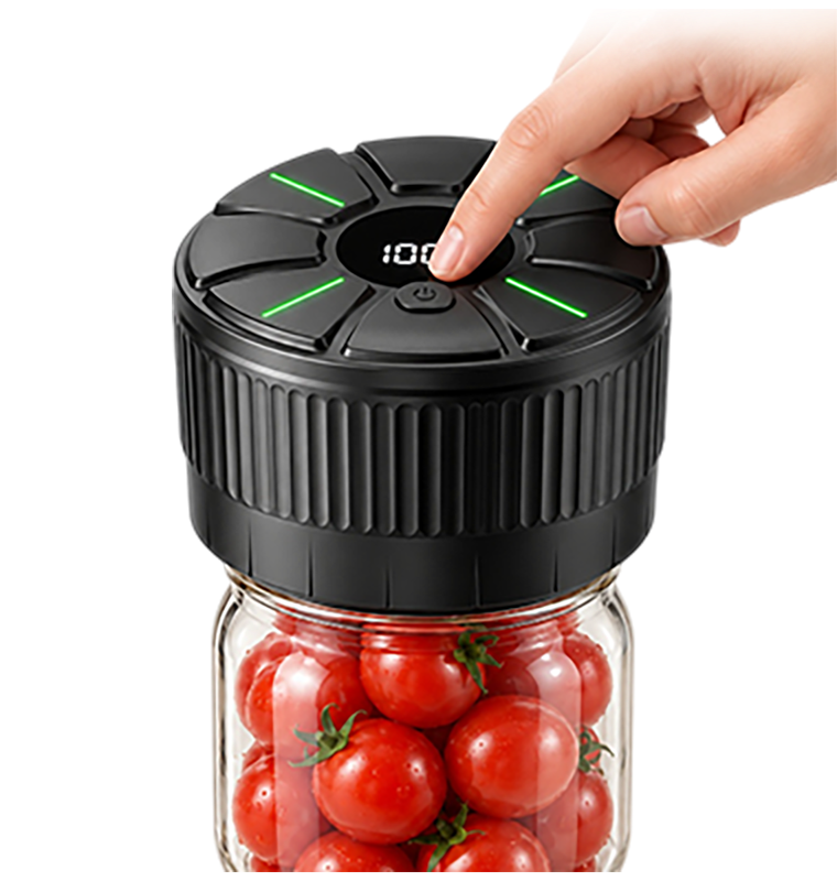 mason jar sealer with one-touch sealing and auto-stop