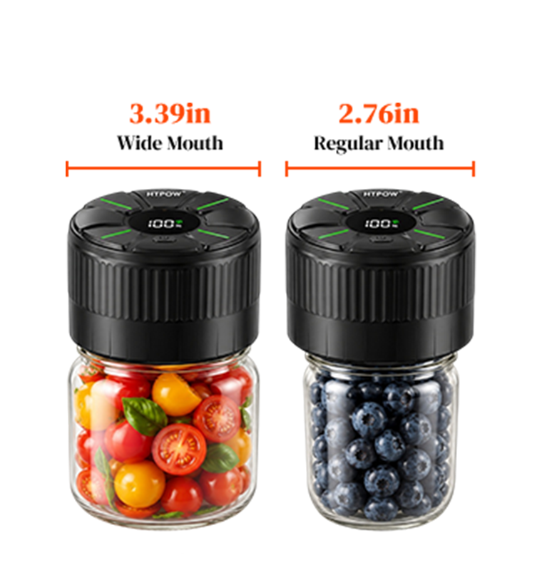 Mason jar sealer for wide and regular mouth jars