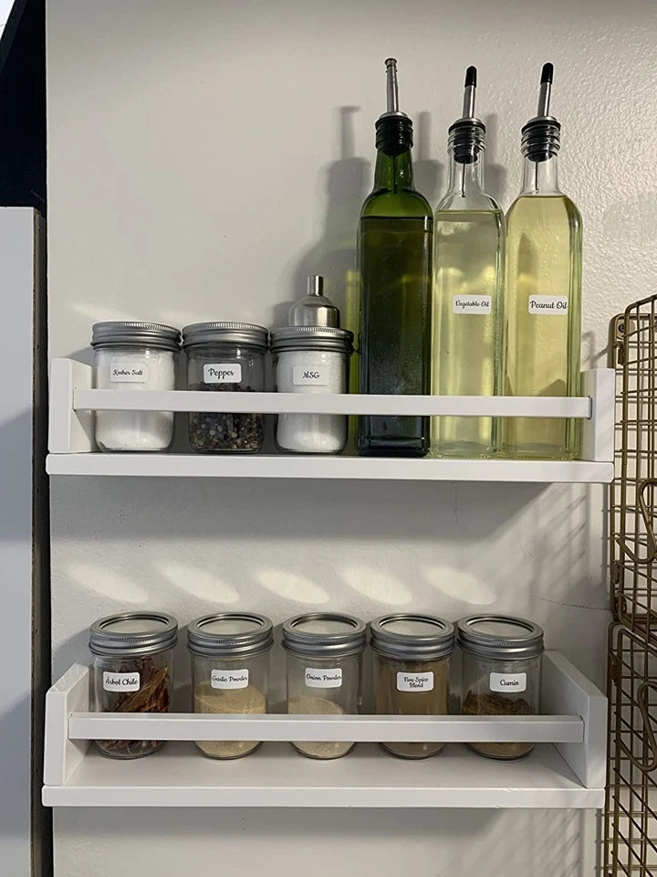 Mason jars for organized spice storage
