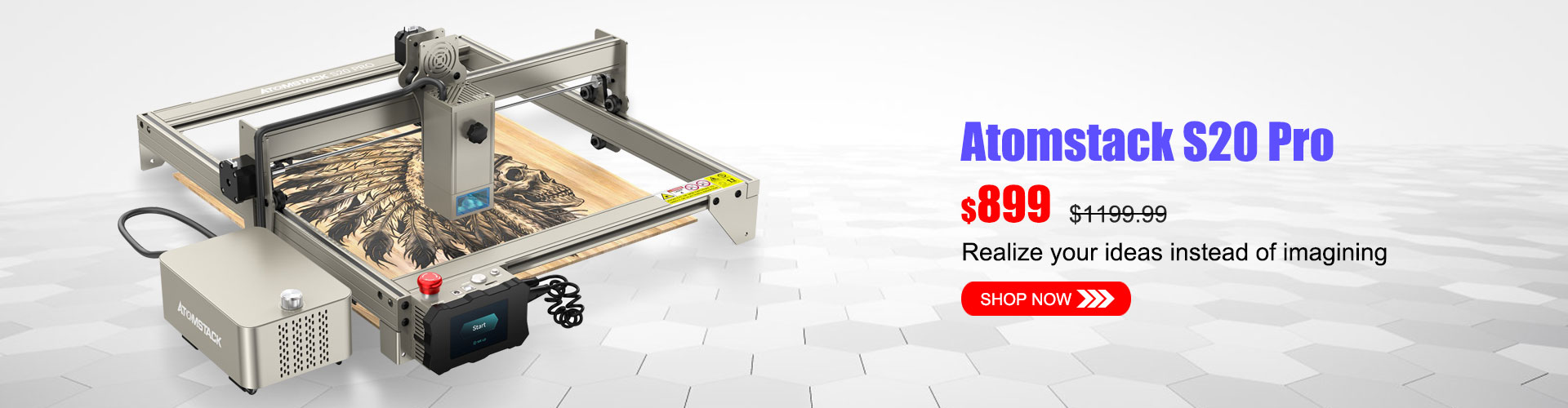 Atomstack S20 Pro 20W Laser Engraver CNC Engraving Cutting Machi