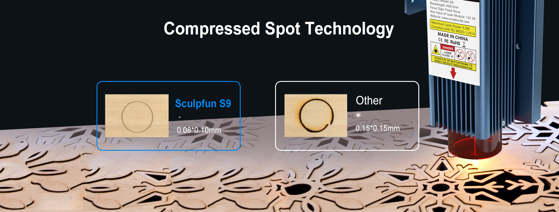 5.5W Sculpfun S9 Laser