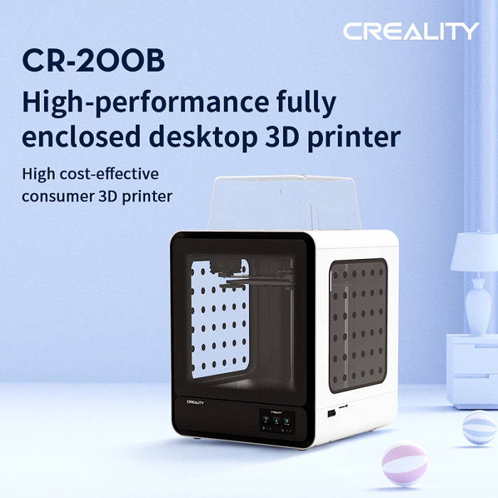 Creality 3D Printer CR-200B Enclosed  4.3-inch Touch Screen Printing Smart Filament Runout Sensor 200X200x200mm