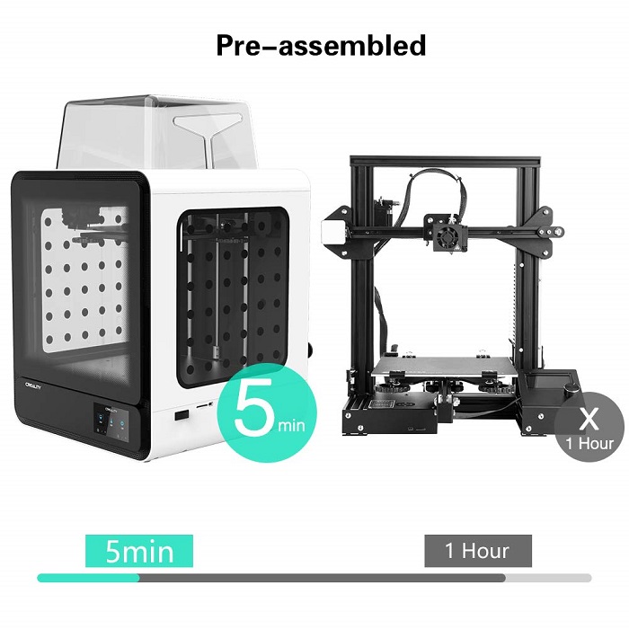 Creality 3D Printer CR-200B Enclosed  4.3-inch Touch Screen Printing Smart Filament Runout Sensor 200X200x200mm