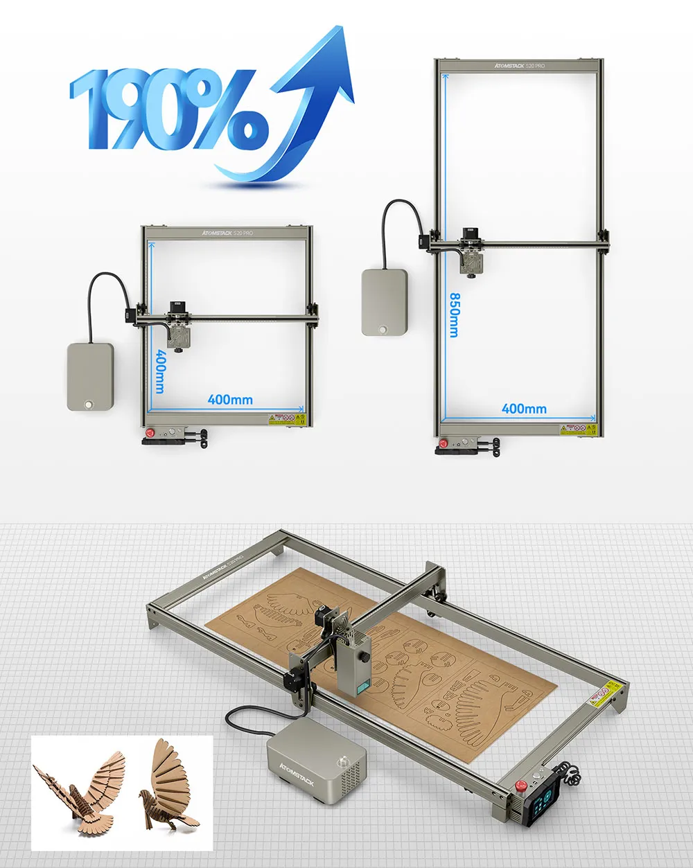 engraving area extension laser for engraving machine