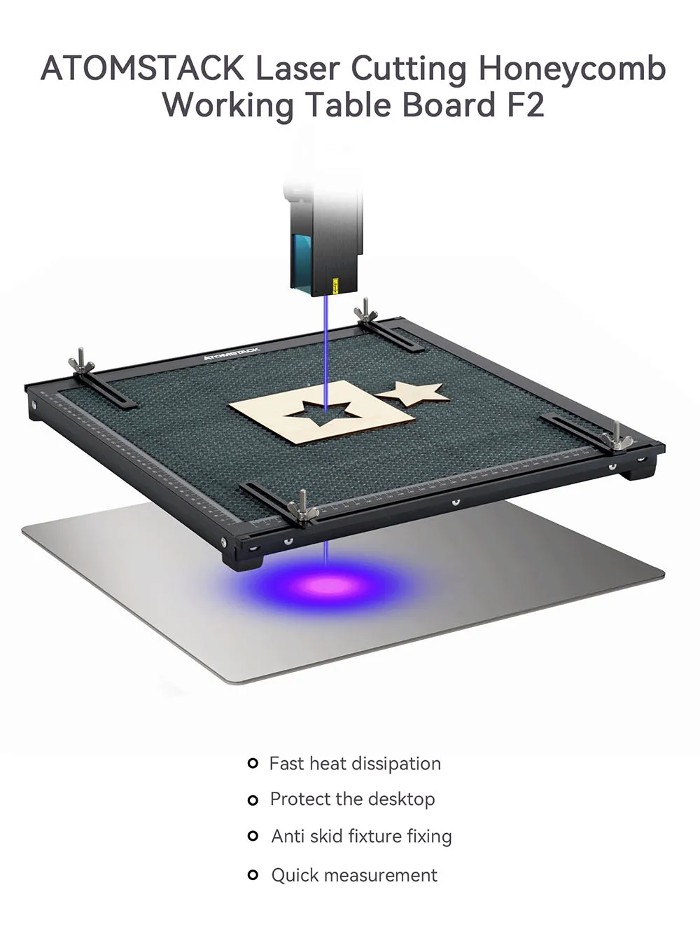 f2 laser cutting thicken honeycomb worktable with fixtures