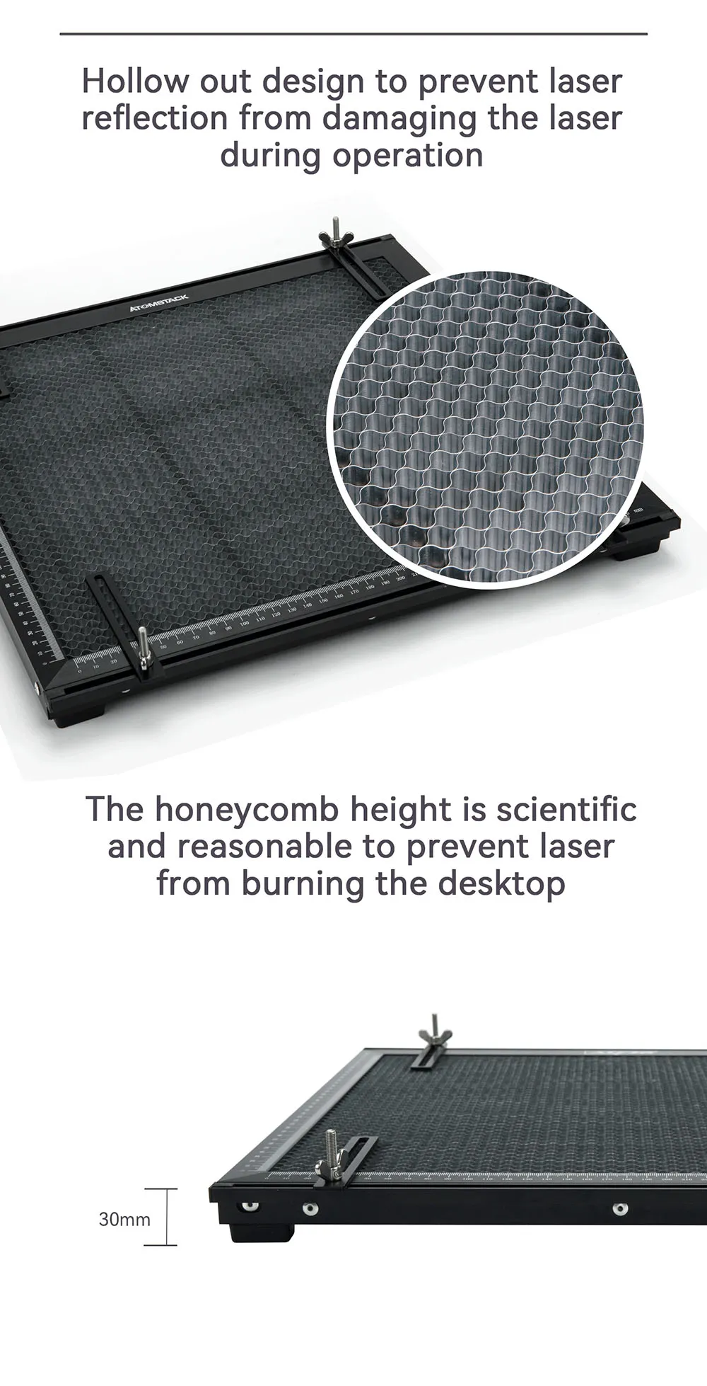 f1 laser honeycomb worktable with fixtures