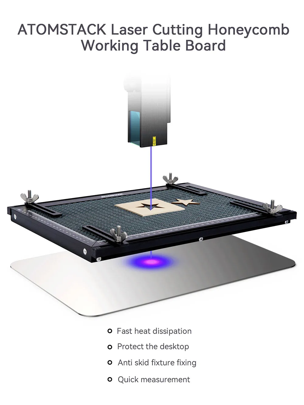 f1 laser cutting thicken honeycomb worktable with fixtures