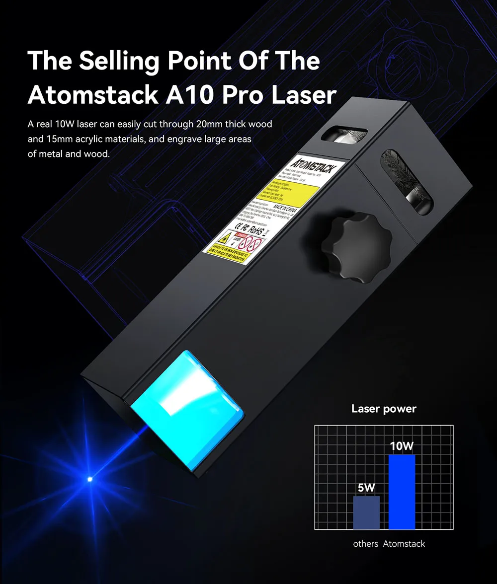 atomstack a10 pro laser cutter machine