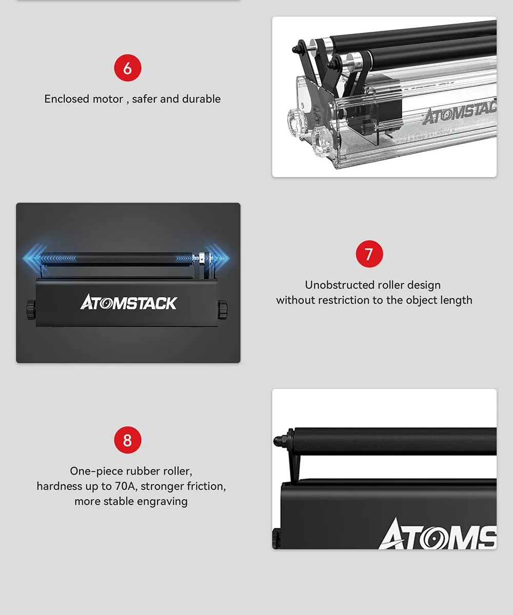 atomstack rotary roller diameter