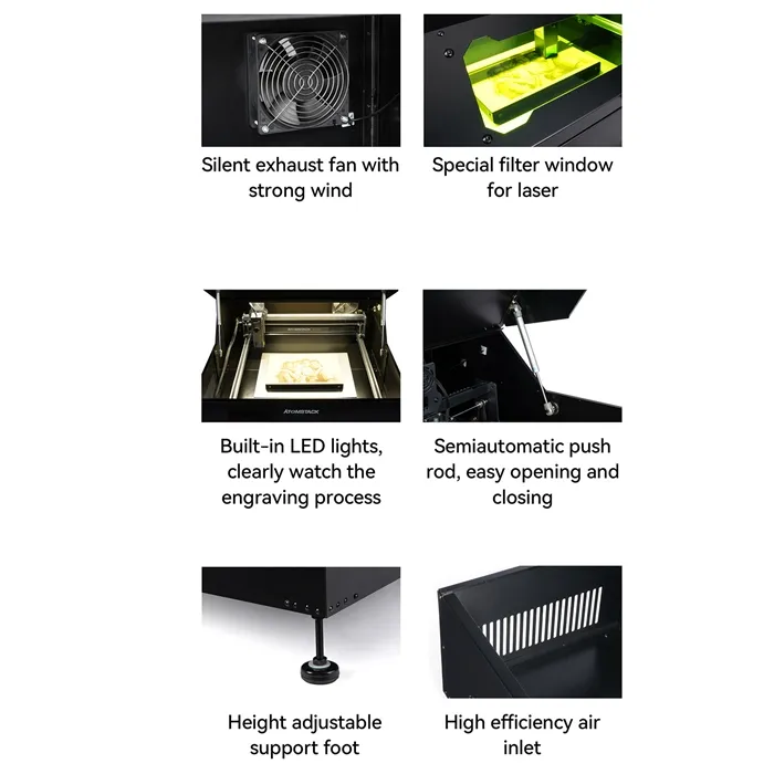         atomstack laser engraver enclosure        