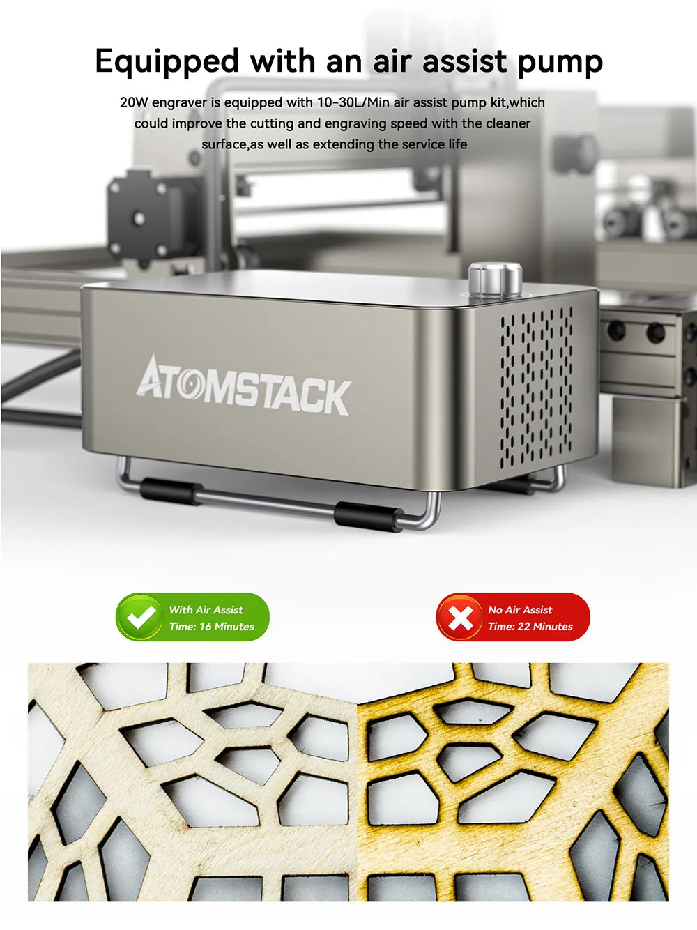 atomstack s20 pro laser engraving machine