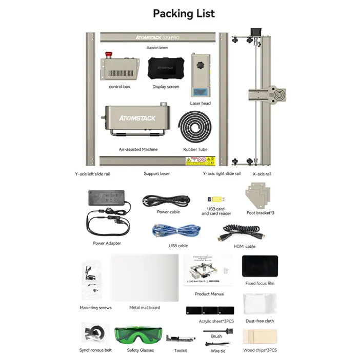 ATOMSTACK A10 Pro 150W Effect CNC Laser Engraver Cutter Engraving Cutting  Metal Arcylic Wood Leather 10W Laser Output