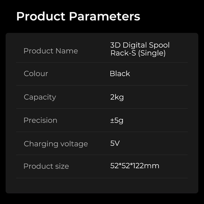             Digital Spool Weighable Filament Holder              