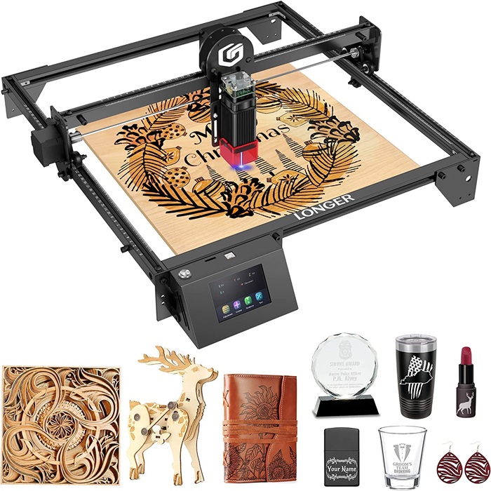 LONGER RAY5 10W / 5W Higher Accuracy Laser Engraver for Wood and Metal Acrylic Leather 400x400mm Engraving Area