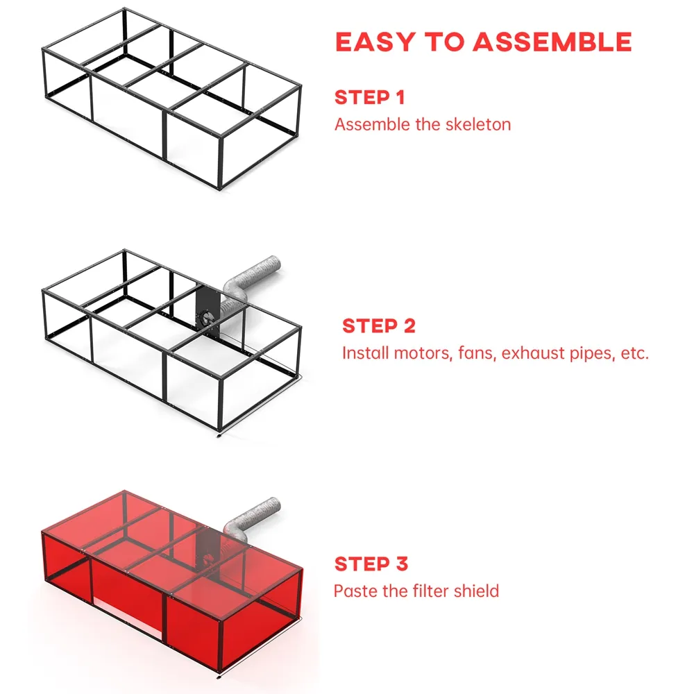 Simple Laser Enclosure and Air Exhaust system - DIY laser