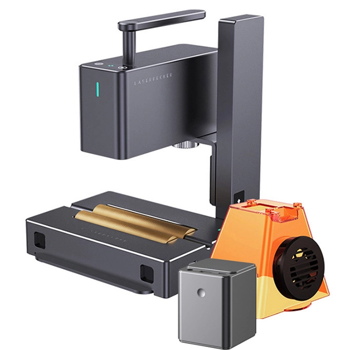 LaserPecker 2 Deluxe Laser Engraver 60W Cutter Laser Engraving Machine With Electric Roller & Power Bank